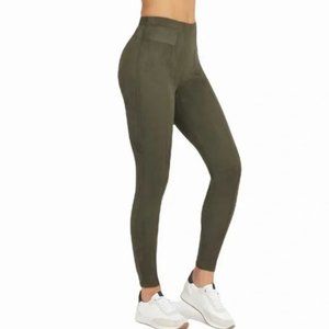SPANX Faux Suede Leggings Size XL Olive color